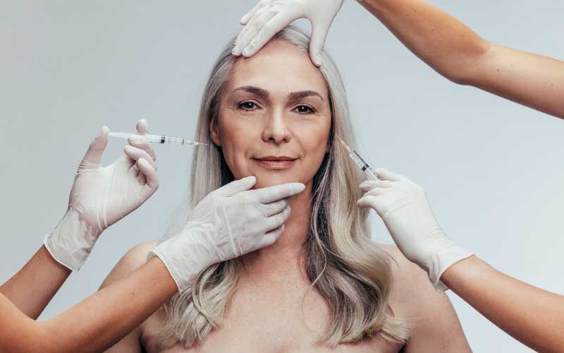 Woman getting Botox.